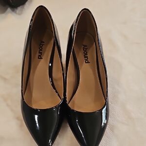 Abound Black Patent Heels